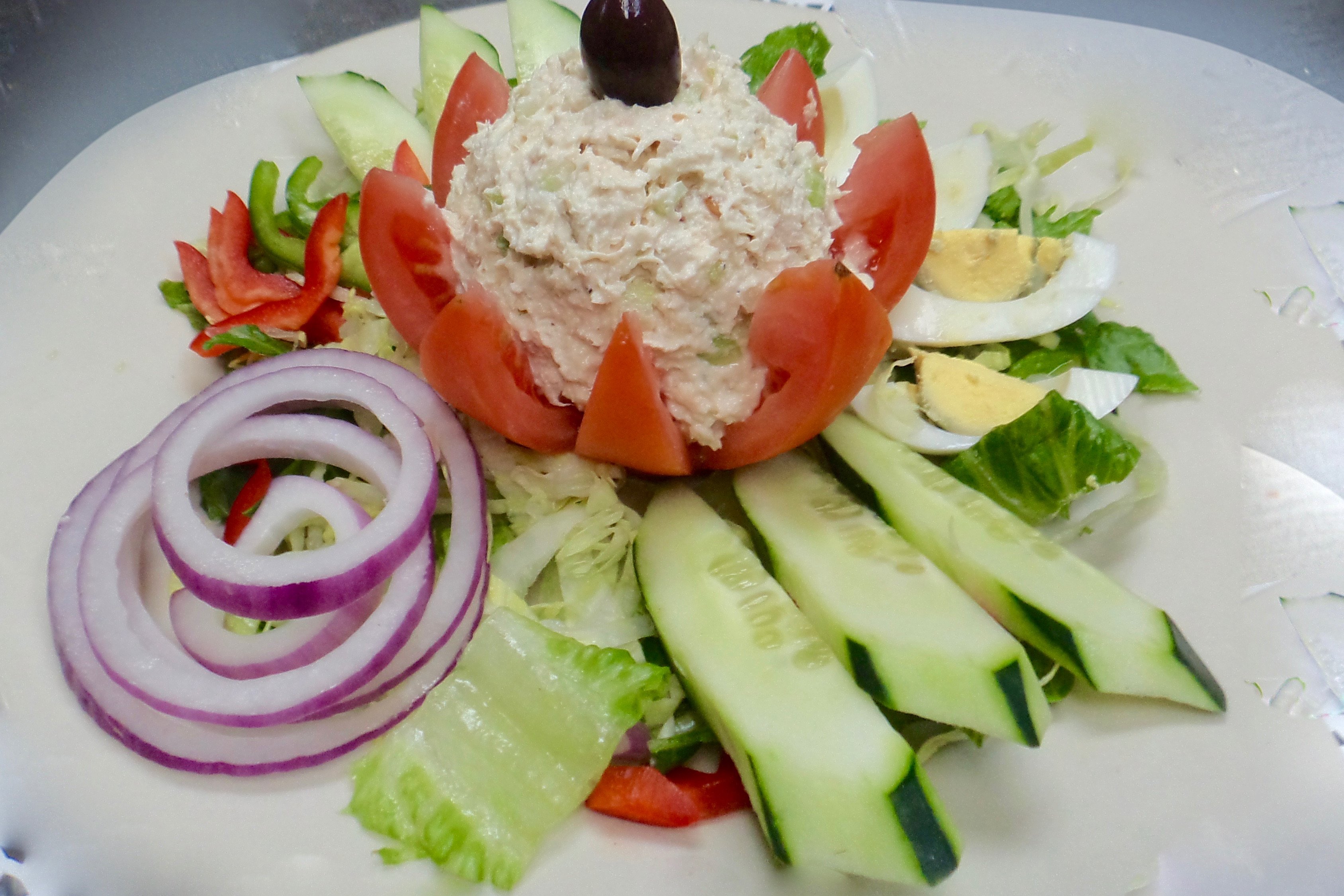 Order Stuffed Tomato With Tuna Fish Salad food online from Sandy Springs Diner store, Atlanta on bringmethat.com