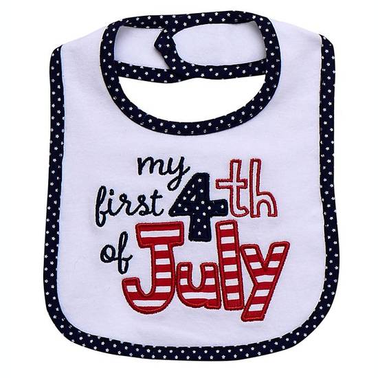Order Baby Starters® "My First 4th of July" Dots Bib in White food online from Bed Bath & Beyond store, Lancaster on bringmethat.com
