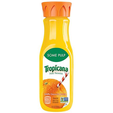 Order Tropicana Orange Juice, Some Pulp 12oz food online from 7-Eleven store, El Campo on bringmethat.com