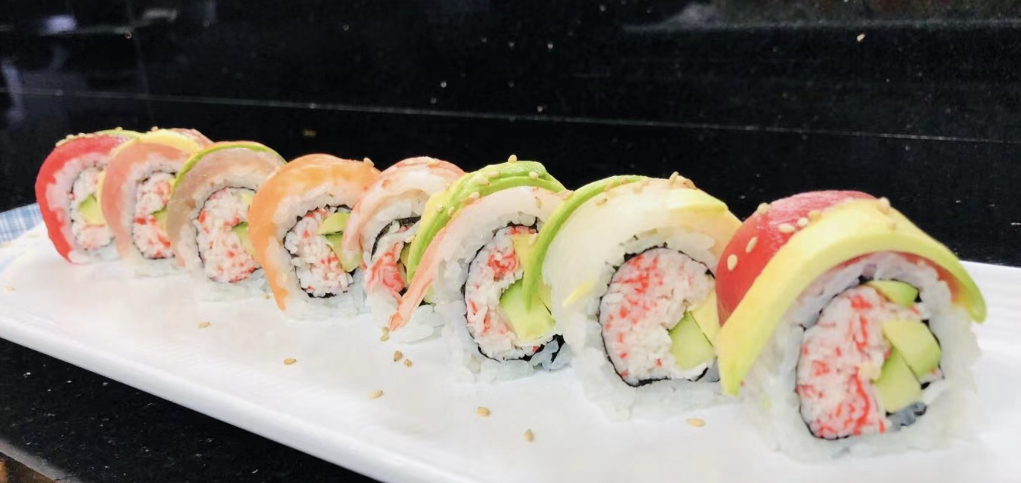 Order Rainbow Roll food online from Super Sushi store, Las Vegas on bringmethat.com