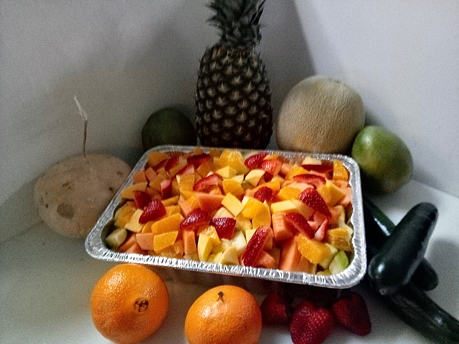 Order Pico de gallo party sizes/ fresh fruit  food online from El Papayon store, Ontario on bringmethat.com