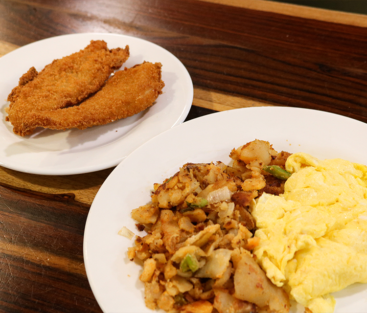 Order 3 Eggs with Crispy Fish food online from Silver Spoon Diner store, Queens on bringmethat.com