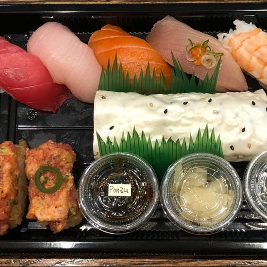 Order Sushi Sampler Plate food online from Katsu-ya store, Studio City on bringmethat.com