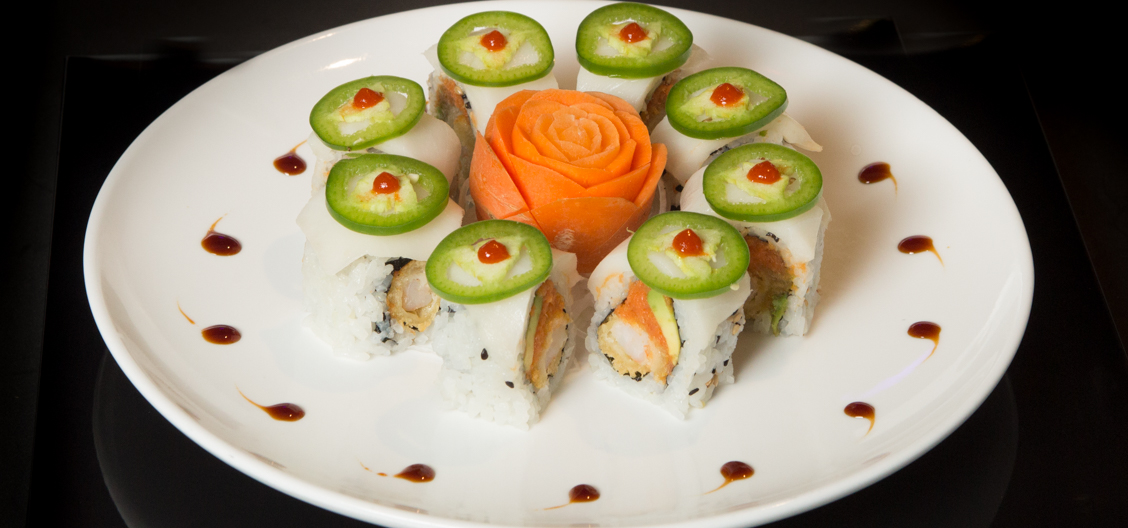 Order Kiss of Fire Roll food online from Sushi Sakura Express store, Houston on bringmethat.com