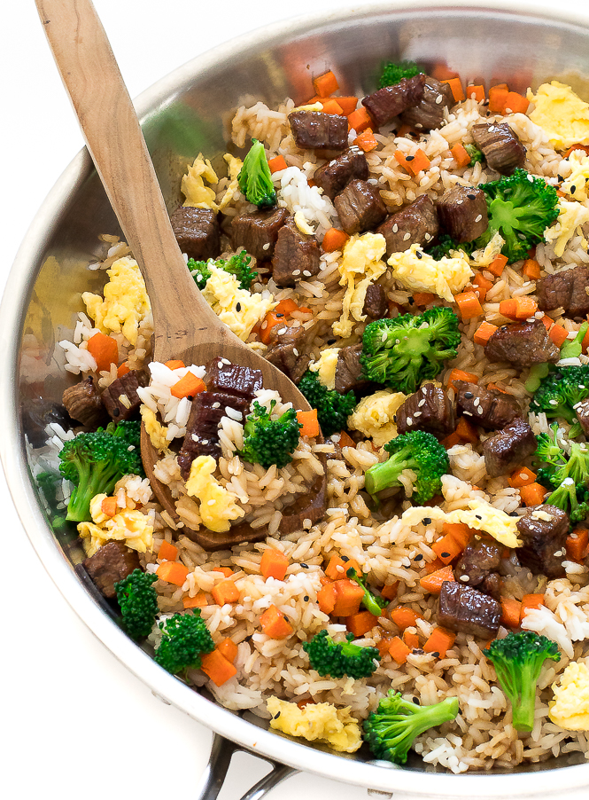 Order R3. Beef Fried Rice food online from China First store, Seattle on bringmethat.com