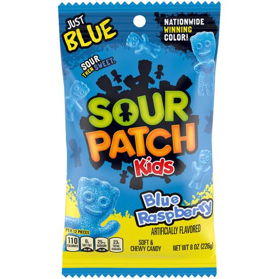 Order Sour Patch Kids Blue Raspberry Soft & Chewy Candy (8 oz) food online from Rite Aid store, Yamhill County on bringmethat.com