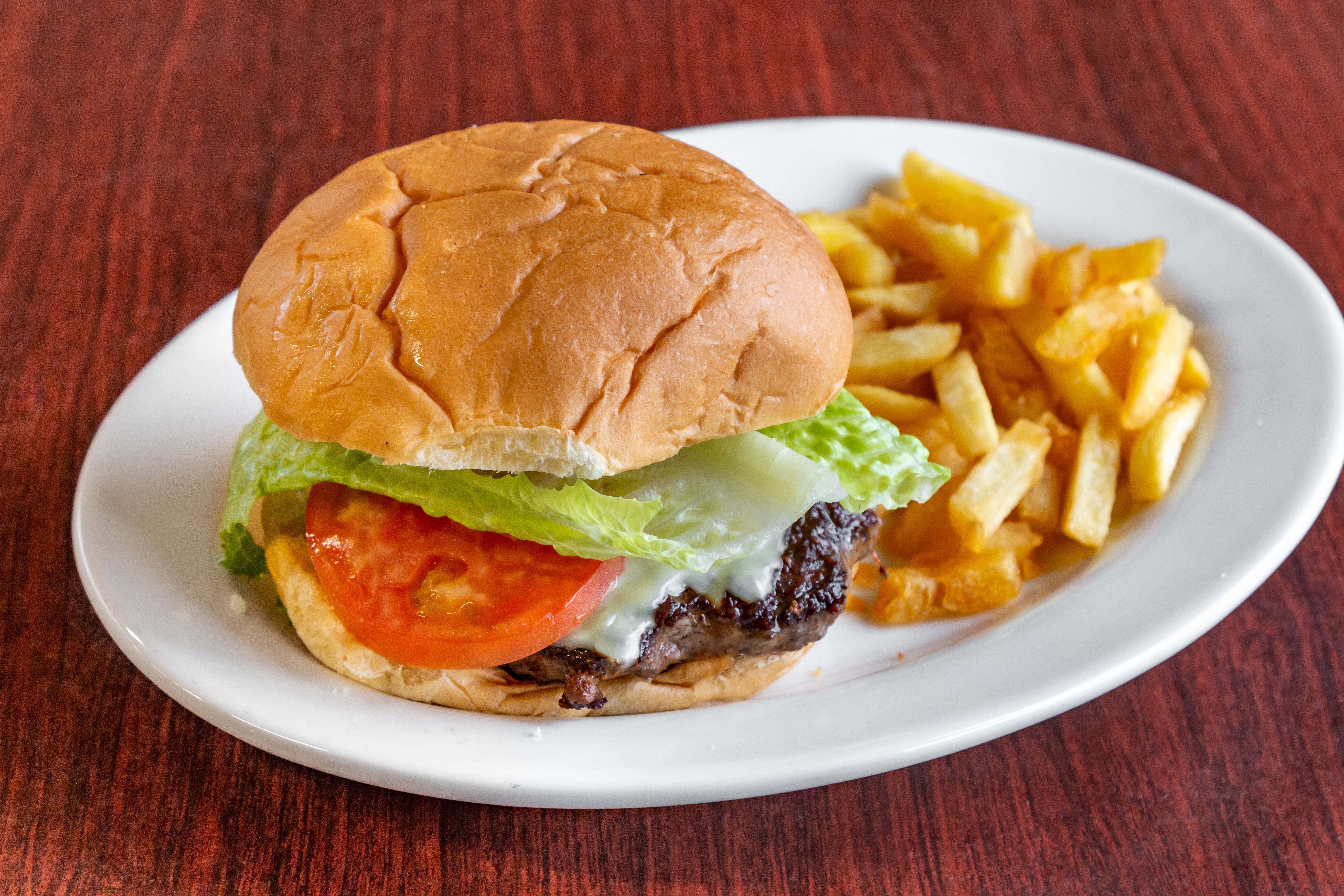 Order House Cheeseburger - 8 oz. food online from Saybrook Pizza & Restaurant store, Old Saybrook on bringmethat.com