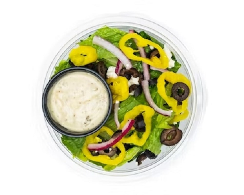 Order GREEK SIDE SALAD food online from Your Pie store, Evans on bringmethat.com