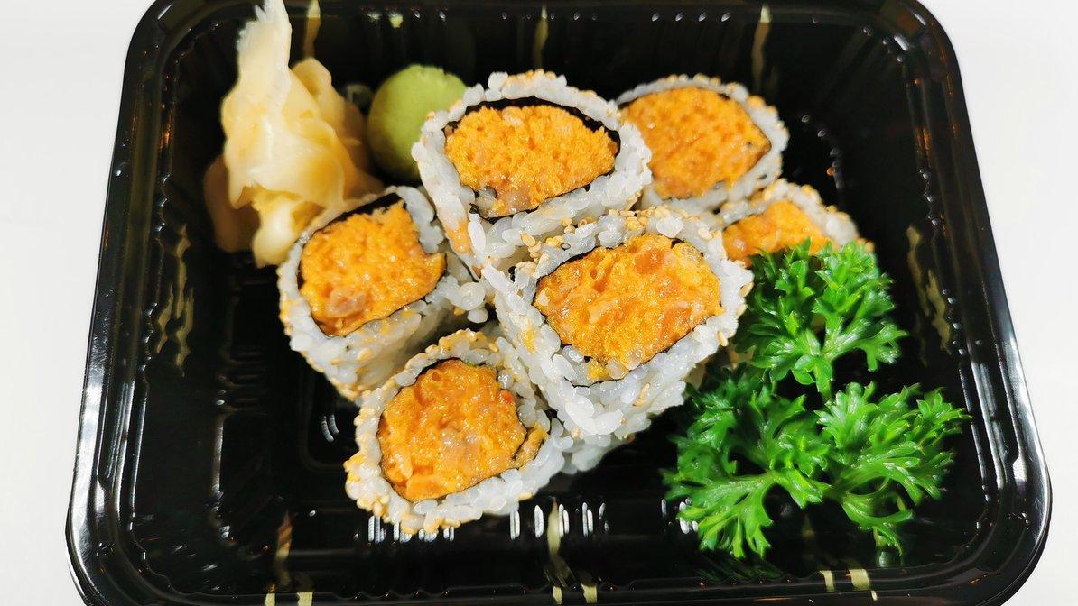 Order Spicy Salmon Roll food online from Ginza Japanese Cuisine store, Wethersfield on bringmethat.com