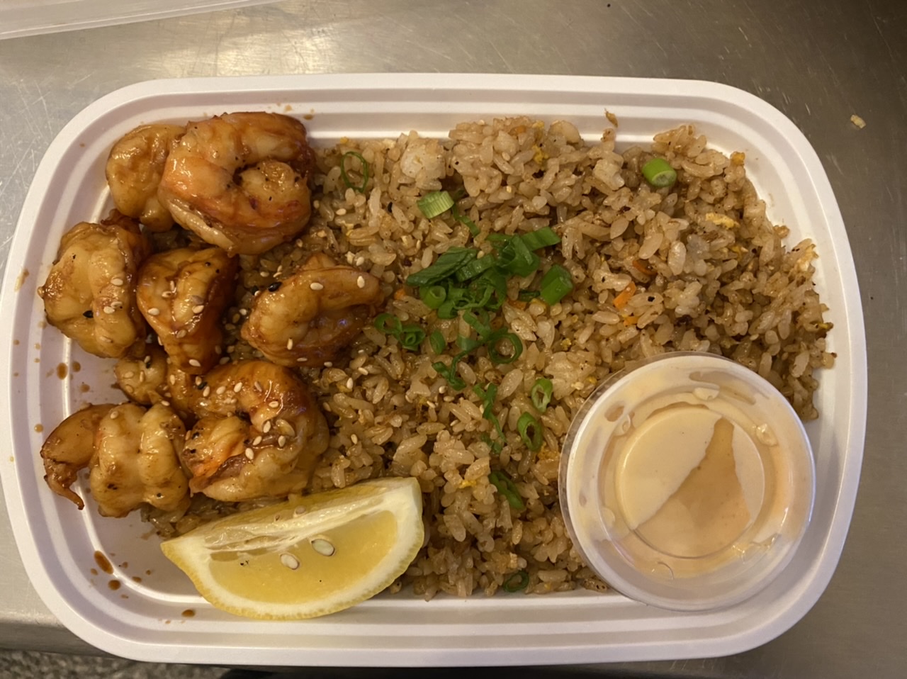 Order Shrimp Fried Rice food online from Grey Whale Sushi & Grill store, Lincoln on bringmethat.com