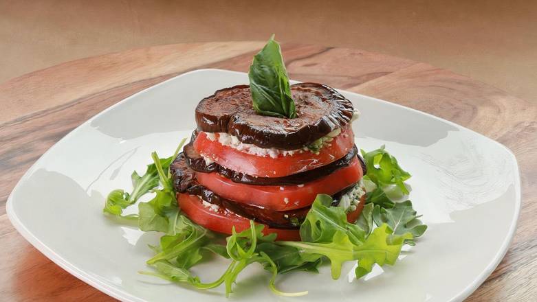 Order Eggplant Tower food online from Pizzeria Omaggio store, Charlotte on bringmethat.com