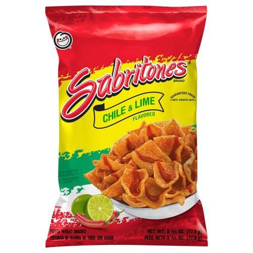 Order Sabritones · Chile & Lime Flavored Puffed Wheat Snack (2.8 oz) food online from Mesa Liquor store, Mesa on bringmethat.com
