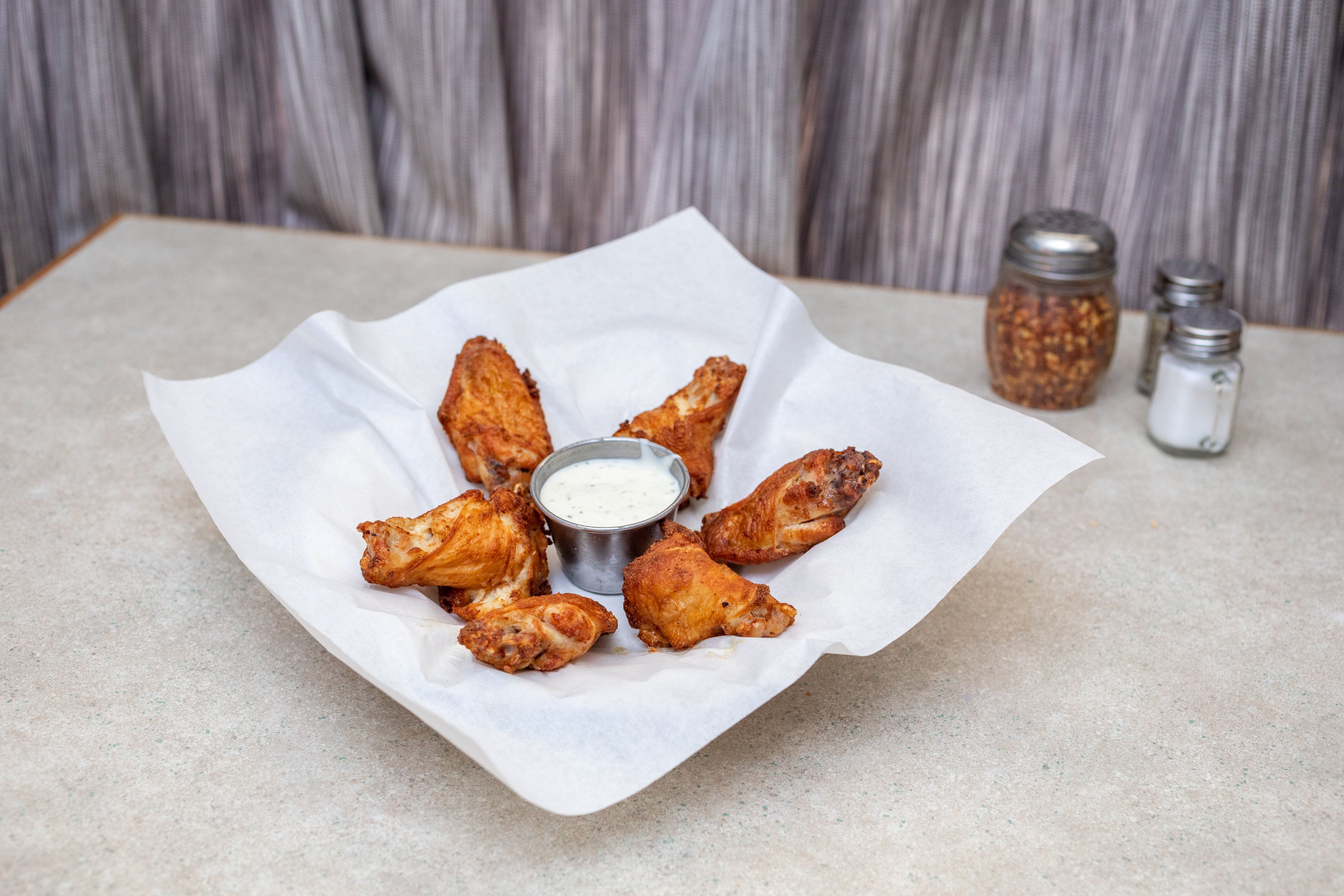 Order Saucy's Signature Wings - 6 Wings food online from Saucy's Pizza store, Littleton on bringmethat.com