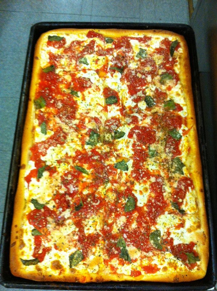 Order Grandma's Square Pizza - 12'' x 17'' food online from La vita mia pizza & grill store, Astoria on bringmethat.com