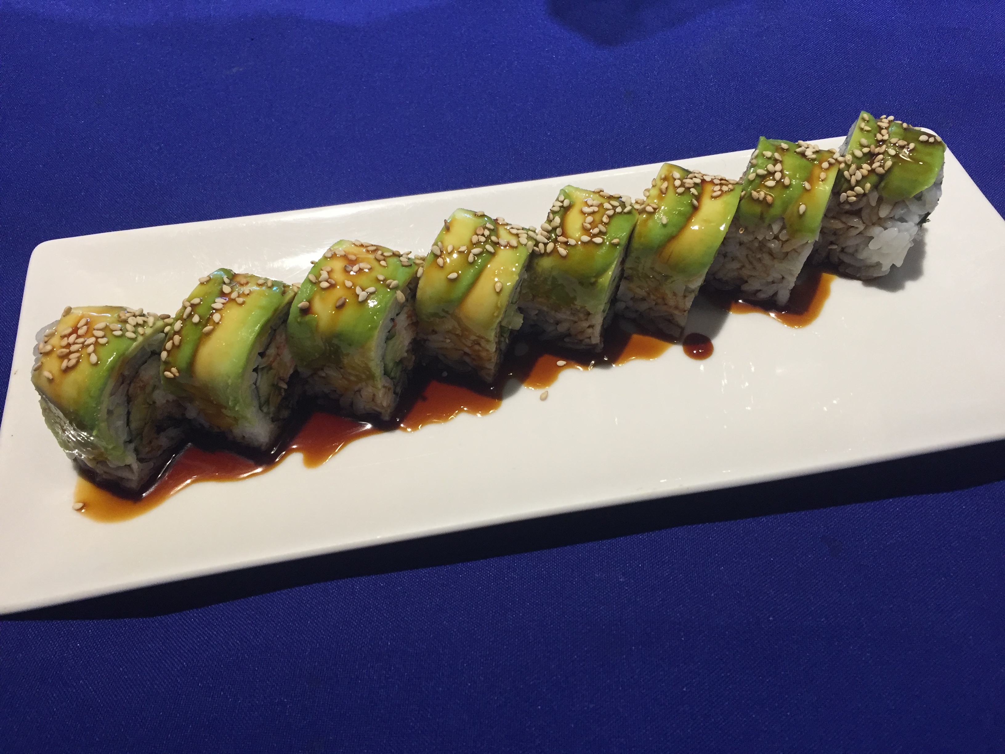 Order Caterpillar Roll food online from Hyuga Sushi store, San Marcos on bringmethat.com