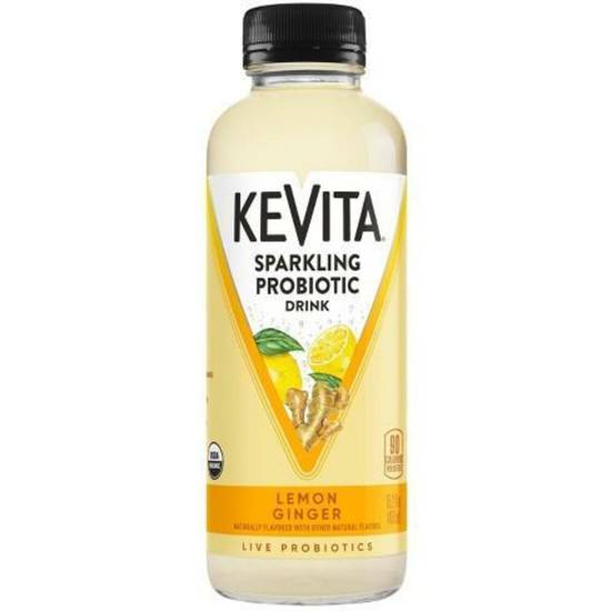 Order KeVita Sparkling Probiotic Drink - Lemon Ginger food online from IV Deli Mart store, Goleta on bringmethat.com