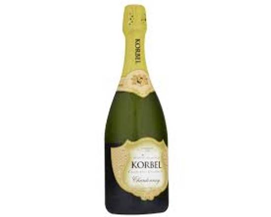 Order Korbel Chardonnay California Champagne 750 ml 12% food online from Starway Liquor store, Bell Gardens on bringmethat.com