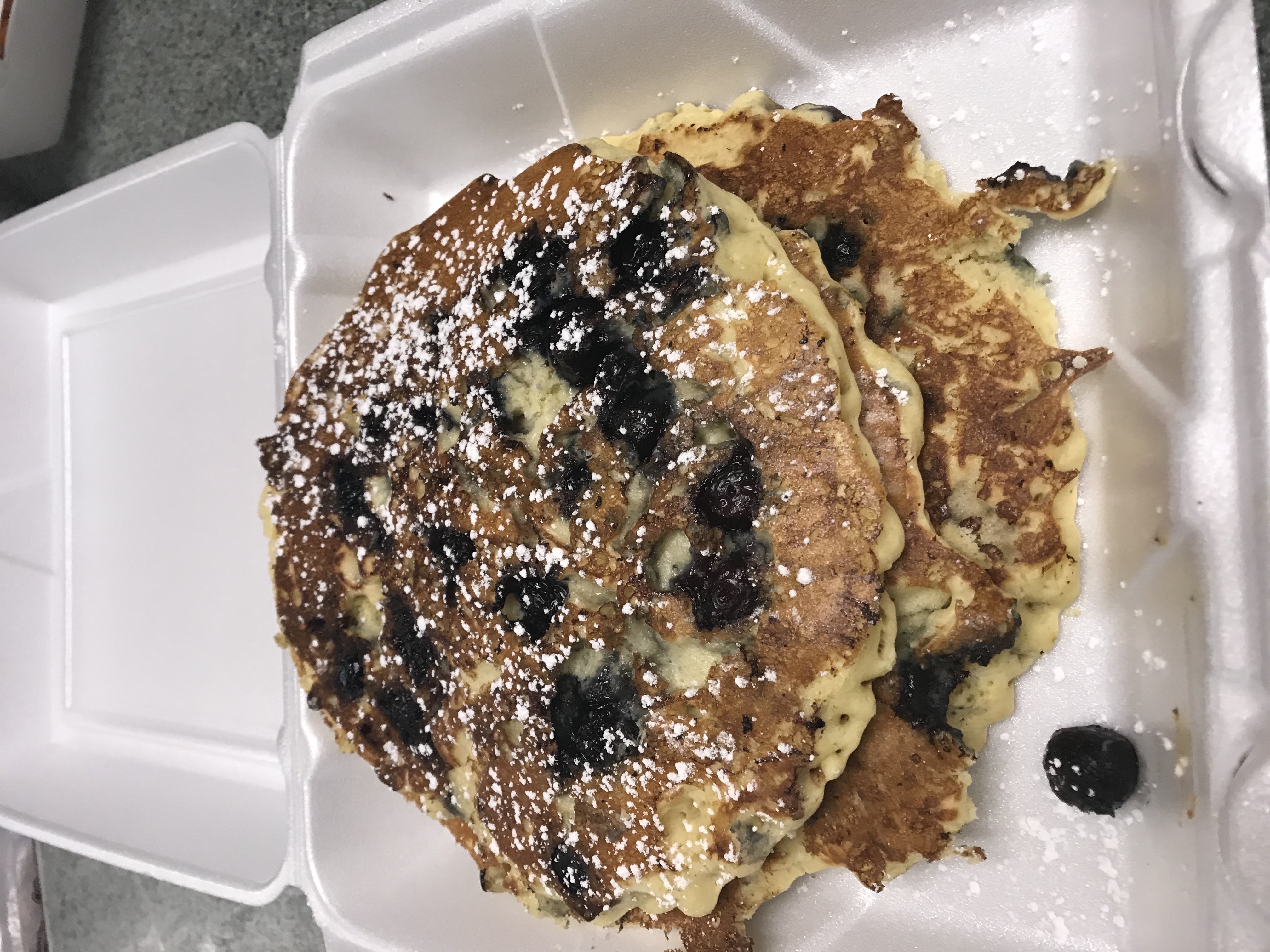 Order Banana Blueberry Pancakes food online from Granite Street Cafe store, Quincy on bringmethat.com
