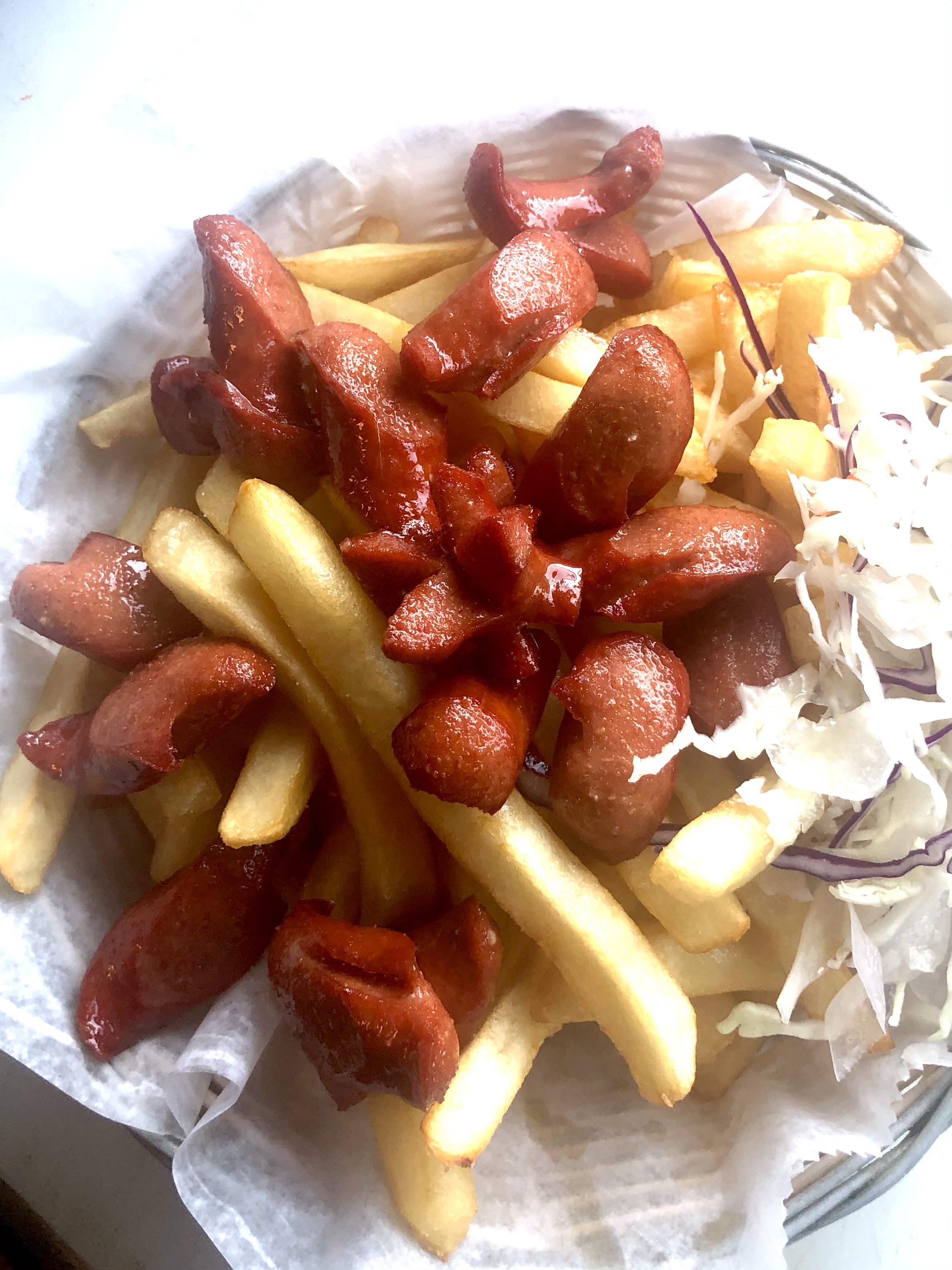 Order Large Salchipapas and 2 Hot Dogs food online from Chili Dog Restaurant store, New Rochelle on bringmethat.com