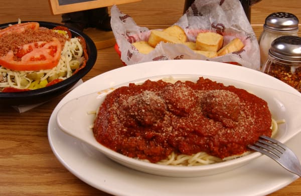 Order Baked Spaghetti food online from Giovanni Pizza store, South Point on bringmethat.com
