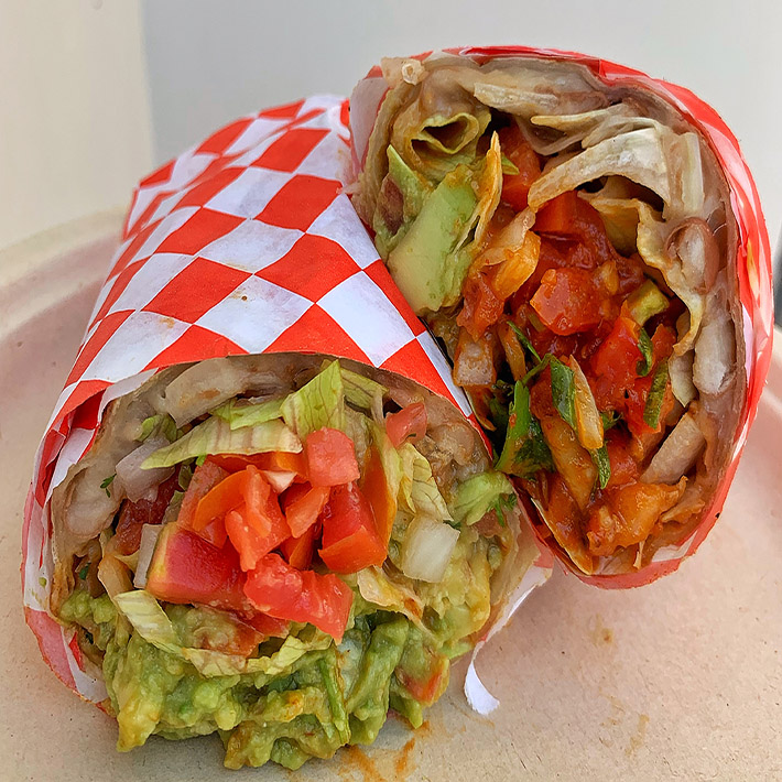 Order Veggie Burrito food online from The Great White Hut store, Glendale on bringmethat.com