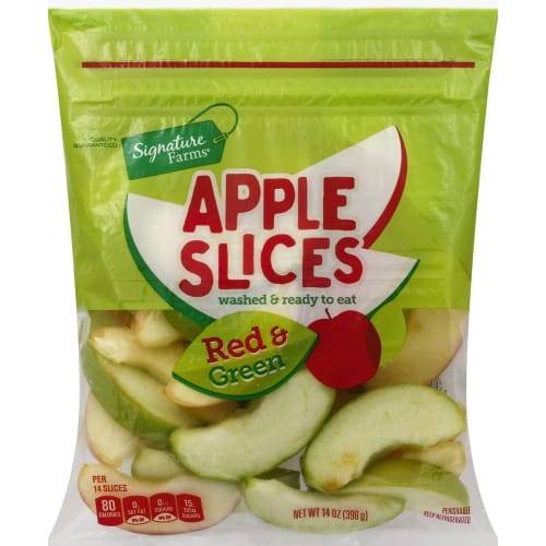 Order Signature Farms · Red & Green Apple Slices (14 oz) food online from Vons store, Yucca Valley on bringmethat.com