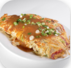 Order Roast Pork Egg Foo Young food online from Beansprout Chinese Restaurant store, Raleigh on bringmethat.com