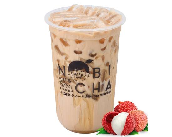 Order Lychee Milk Tea food online from Nobi Cha Bubble Tea store, Atlanta on bringmethat.com