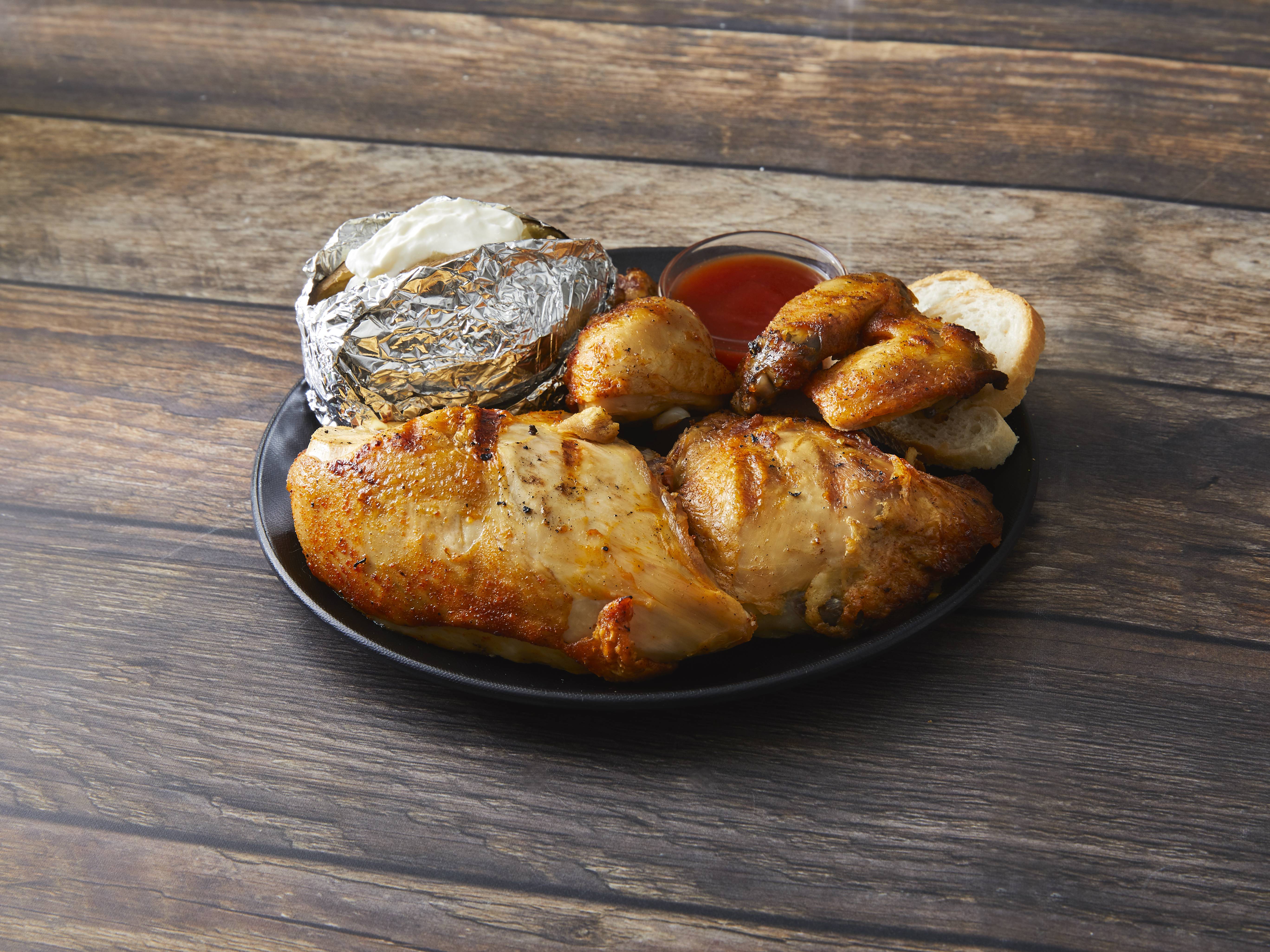 Order 1/2 Chicken Dinner food online from Booby's store, Niles on bringmethat.com
