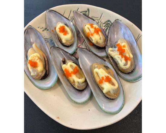Order Baked Green Mussels food online from Miyoshi Sushi store, Fraser on bringmethat.com