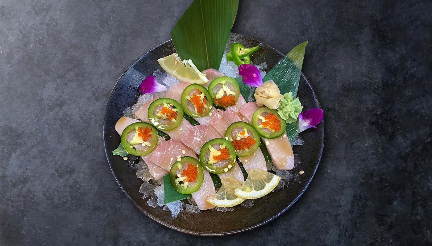 Order 7. Yellowtail Jalapeño food online from Ky Sushi store, Irvine on bringmethat.com