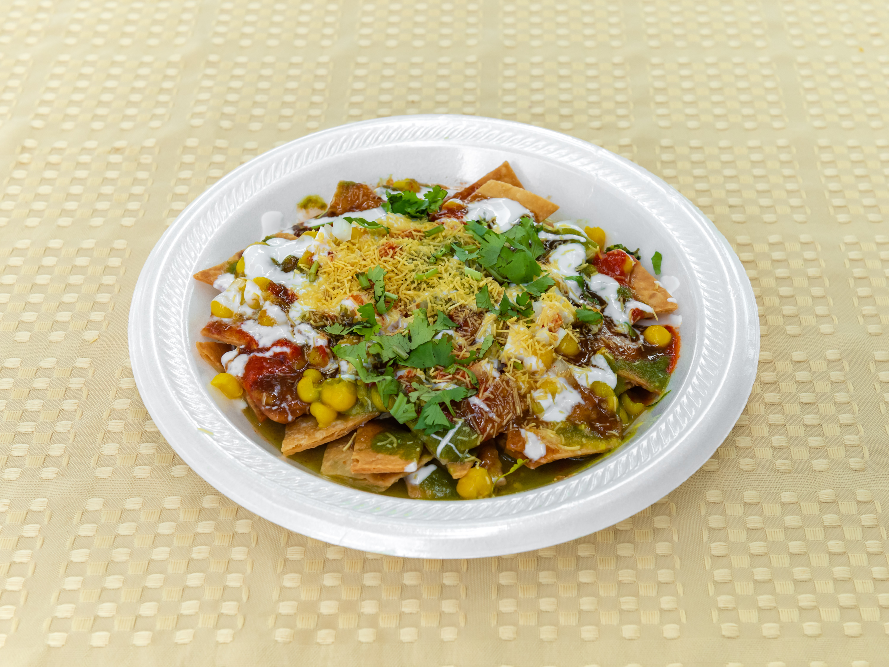 Order Papdi Chaat (Contains Yogurt) food online from Chatpatti Chaat store, Austin on bringmethat.com