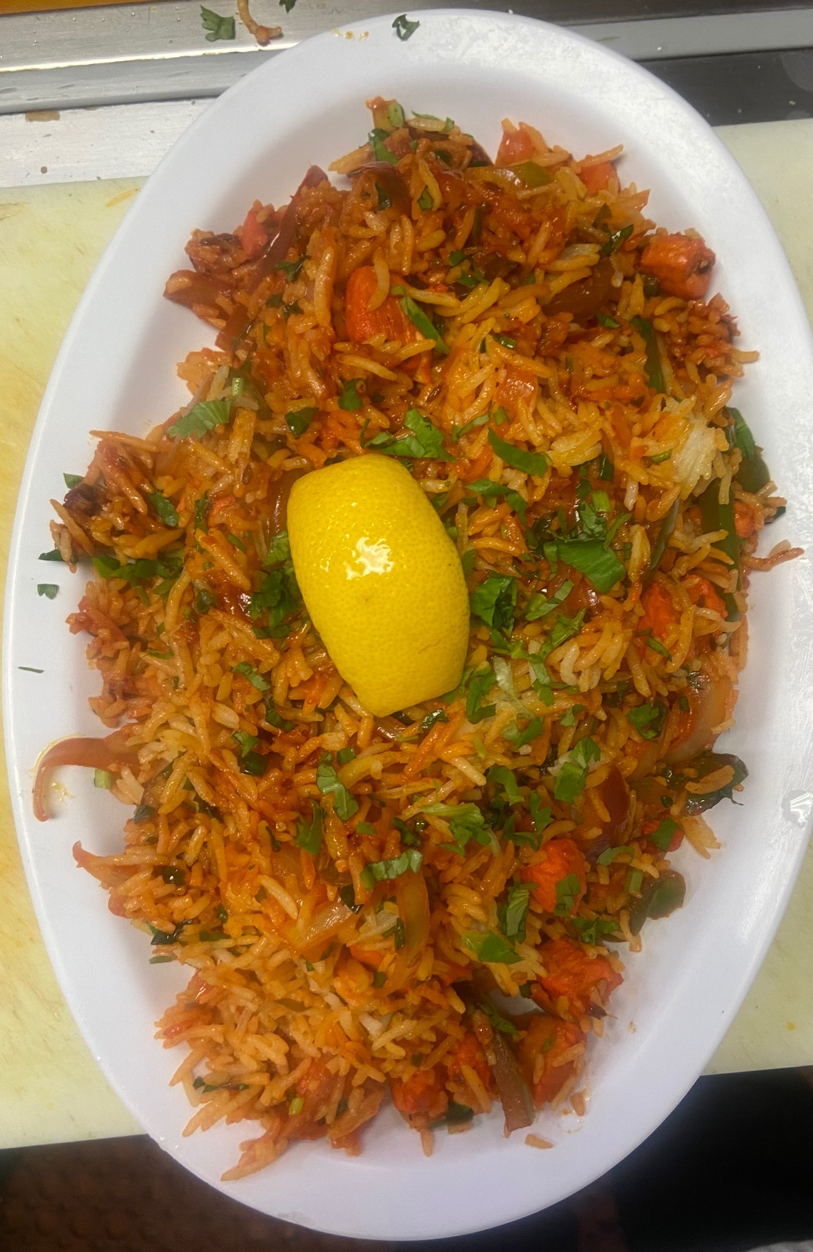 Order 94. Chicken Biriyani food online from Amber Indian Restaurant store, Indianapolis on bringmethat.com