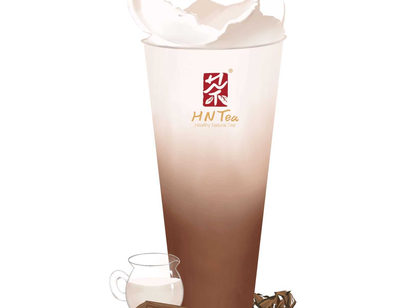 Order Chocolate Black Tea Latte food online from Hn Tea store, Tustin on bringmethat.com