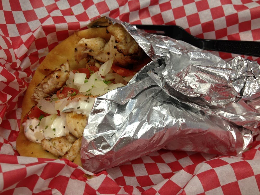 Order Chicken Souvlaki Pita - Pita food online from Dimitri Carry Out store, Baltimore on bringmethat.com