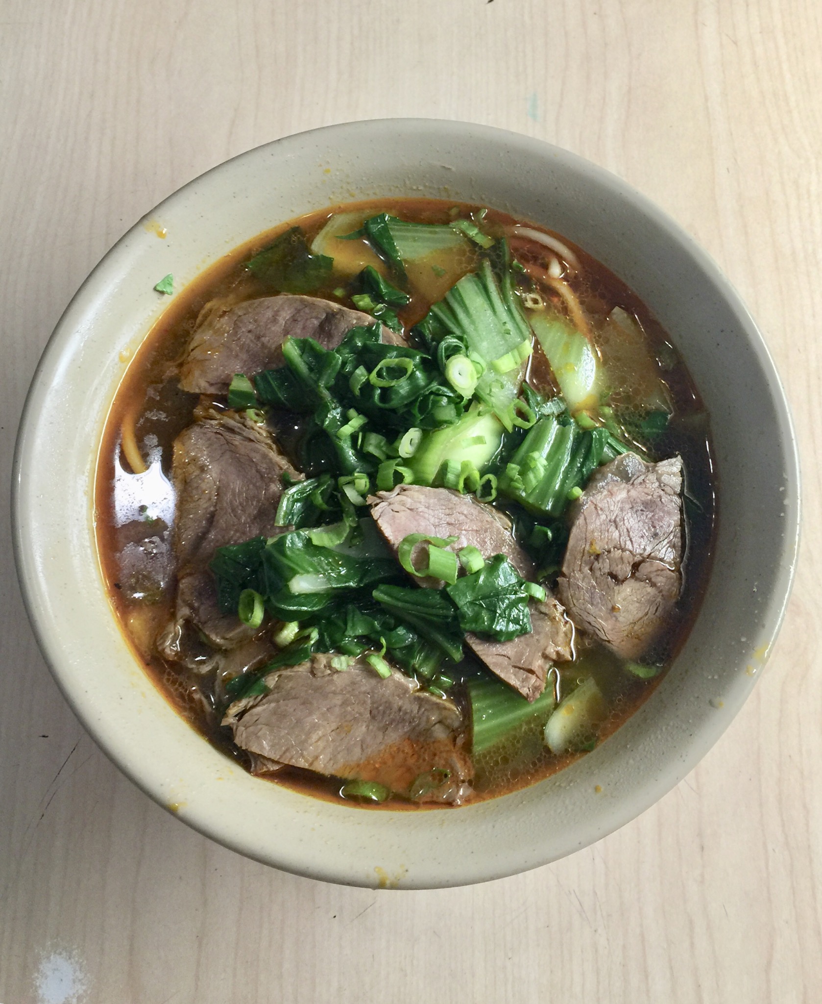 Order 8. Spicy Beef Stew Noodle Soup food online from M's Kitchen store, Artesia on bringmethat.com