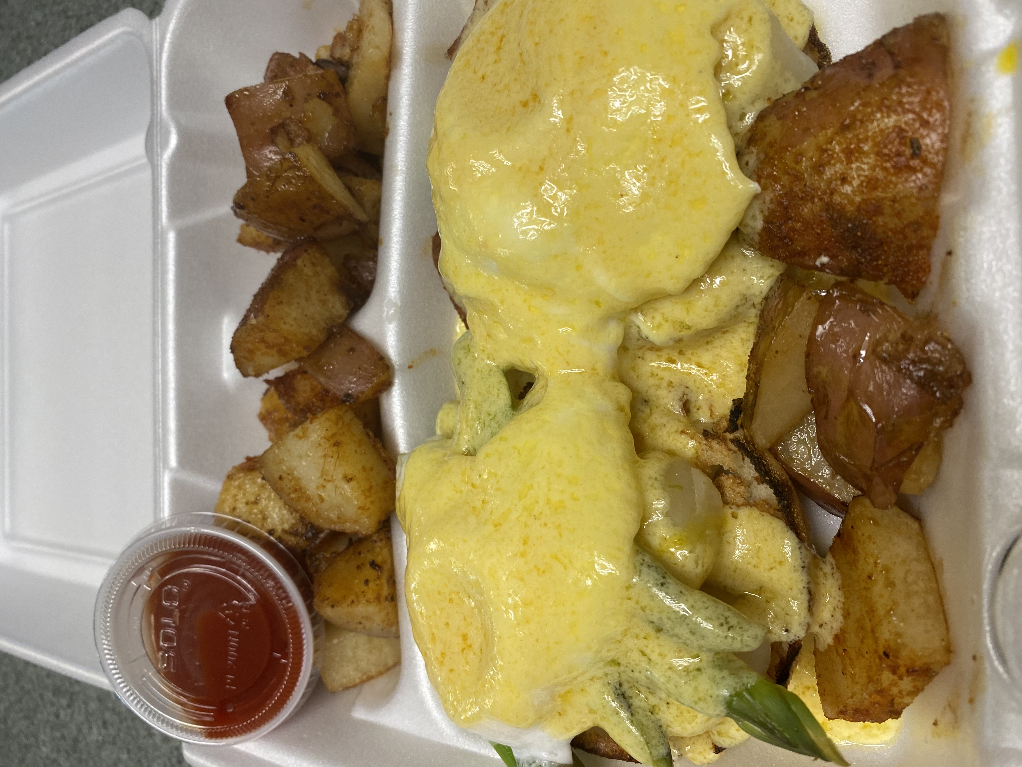 Order Asparagus & Scallops Benedict food online from Granite Street Cafe store, Quincy on bringmethat.com