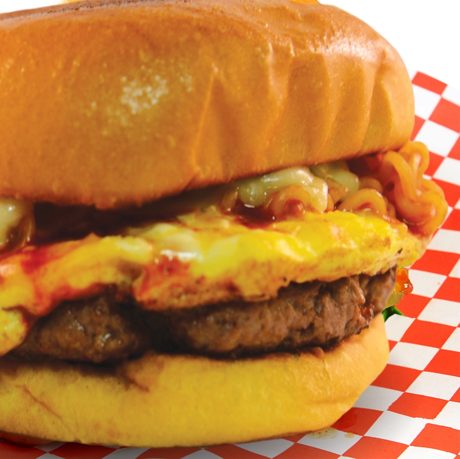 Order 17. Ramen Burger food online from K Pop Burger store, The Colony on bringmethat.com