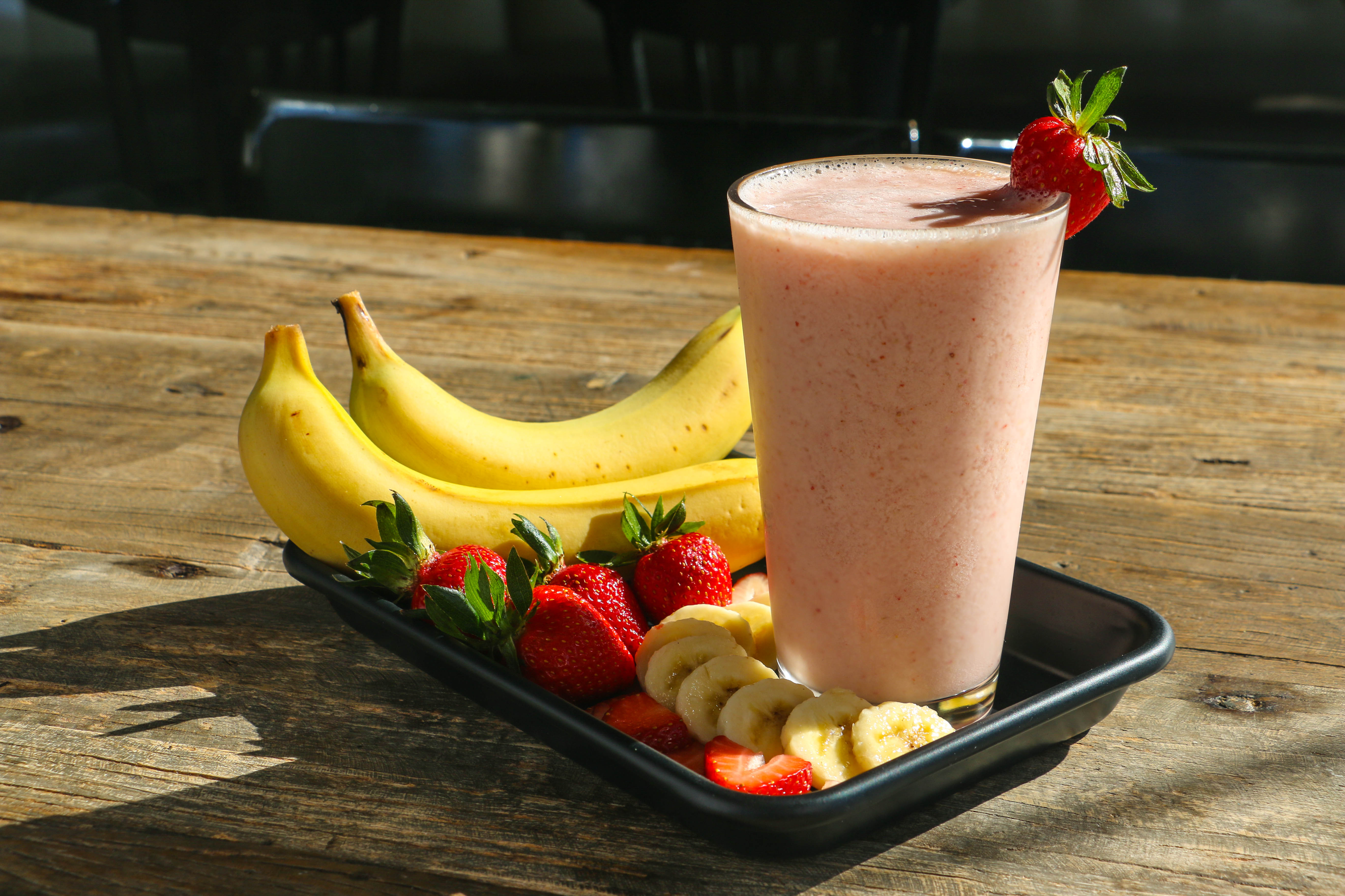 Order Strawberry Banana Smoothie food online from Fuel America store, Brighton on bringmethat.com