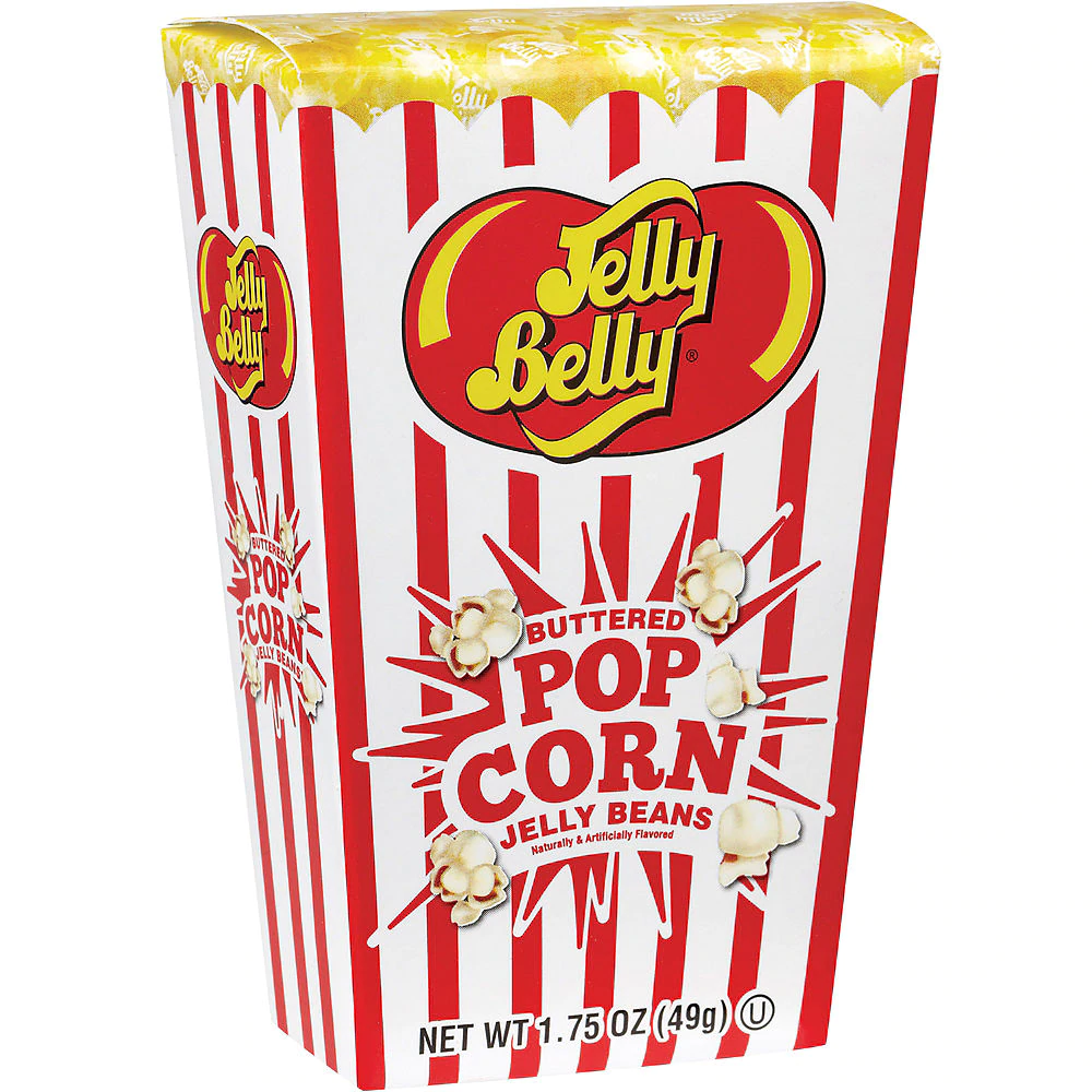 Order  Jelly Belly Popcorn Jelly Beans Box 1.75 oz food online from Chocolate Boutique store, Pittsburgh on bringmethat.com