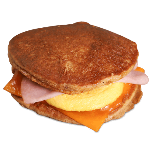 Order Pancake EGGER with Cheese and Bacon, or Sausage  food online from Colbie Southern Kissed Chicken store, Mount Holly on bringmethat.com
