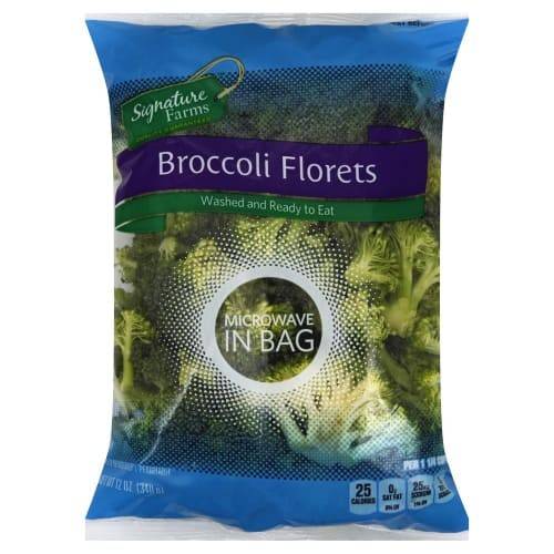 Order Signature Farms · Broccoli Florets (12 oz) food online from Safeway store, Redding on bringmethat.com