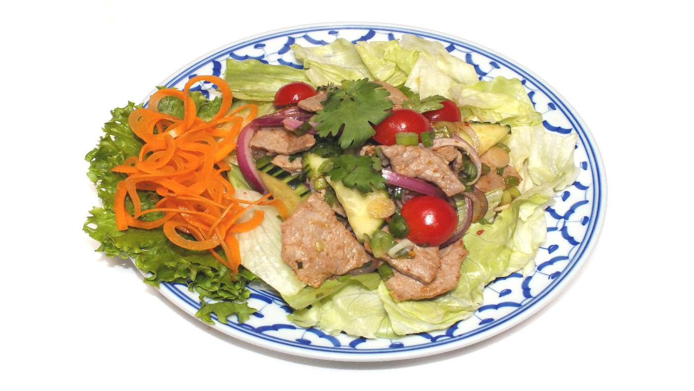 Order SL2. Yam Nua Salad food online from Ruang Thai Restaurant store, Plano on bringmethat.com
