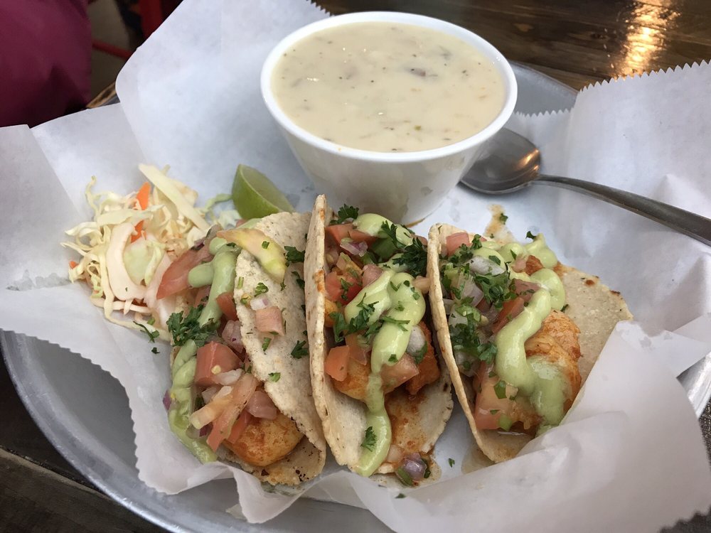 Order Shrimp Tacos food online from Blue Roof Bistro store, Fairbanks on bringmethat.com