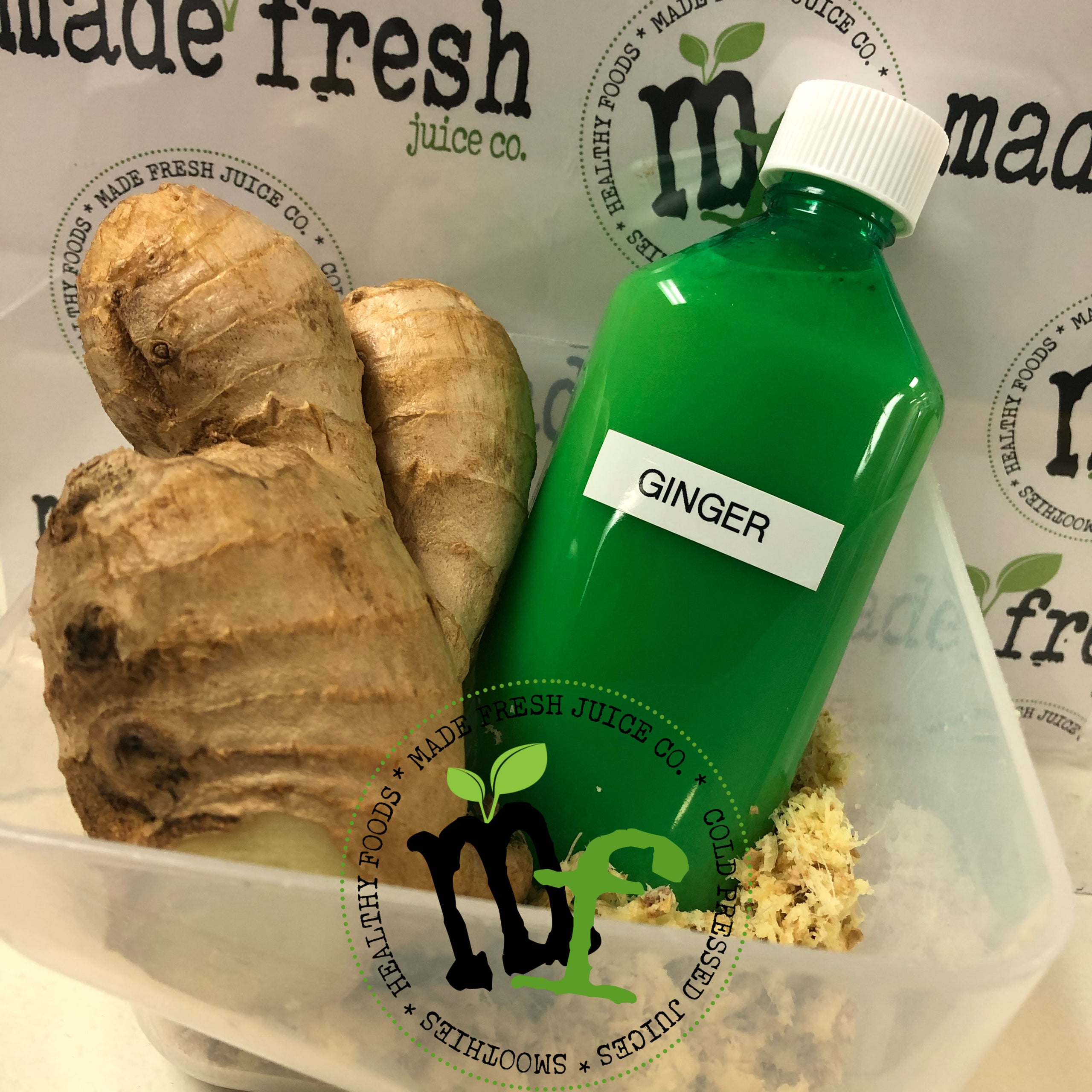 Order GINGER SHOT food online from Made Fresh Juice Co. store, McDonough on bringmethat.com