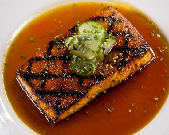 Order Citrus Soy Glazed Salmon food online from The White Chocolate Grille store, Naperville on bringmethat.com