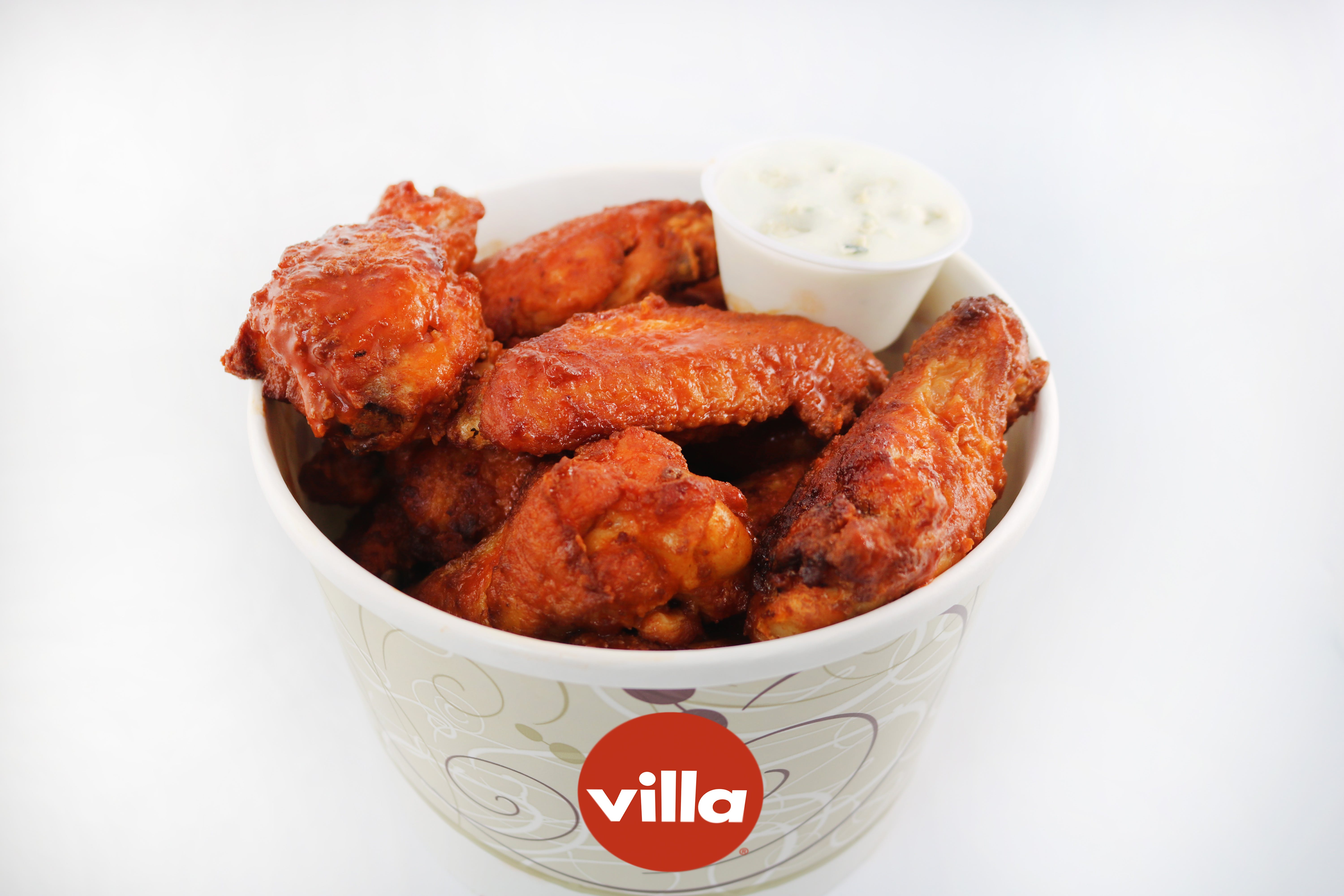 Order Chicken Wings - 6 Pieces food online from Villa Pizza store, South Plainfield on bringmethat.com