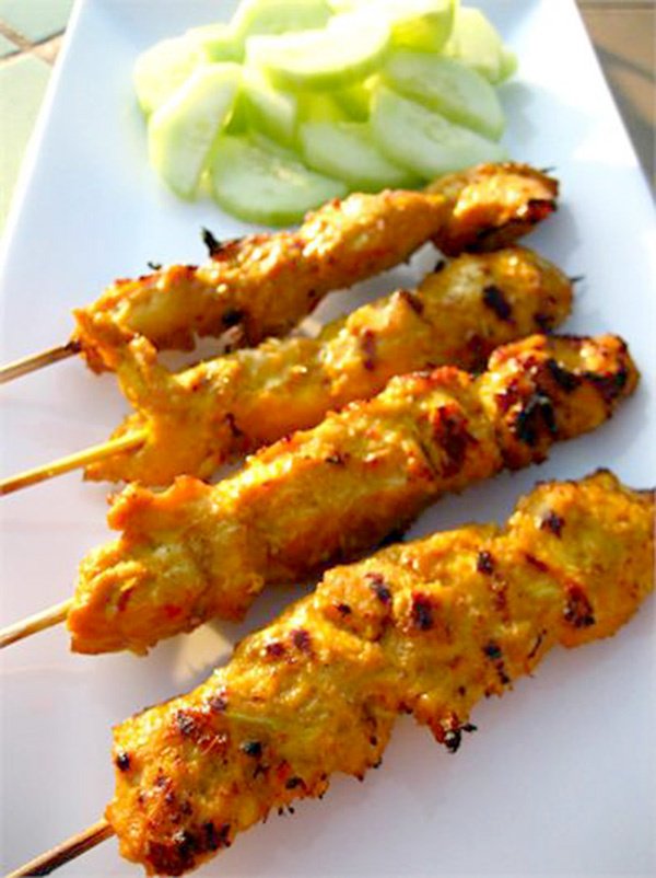 Order 4 Chicken Satay food online from Yan Asian Restaurant store, Rutherford on bringmethat.com