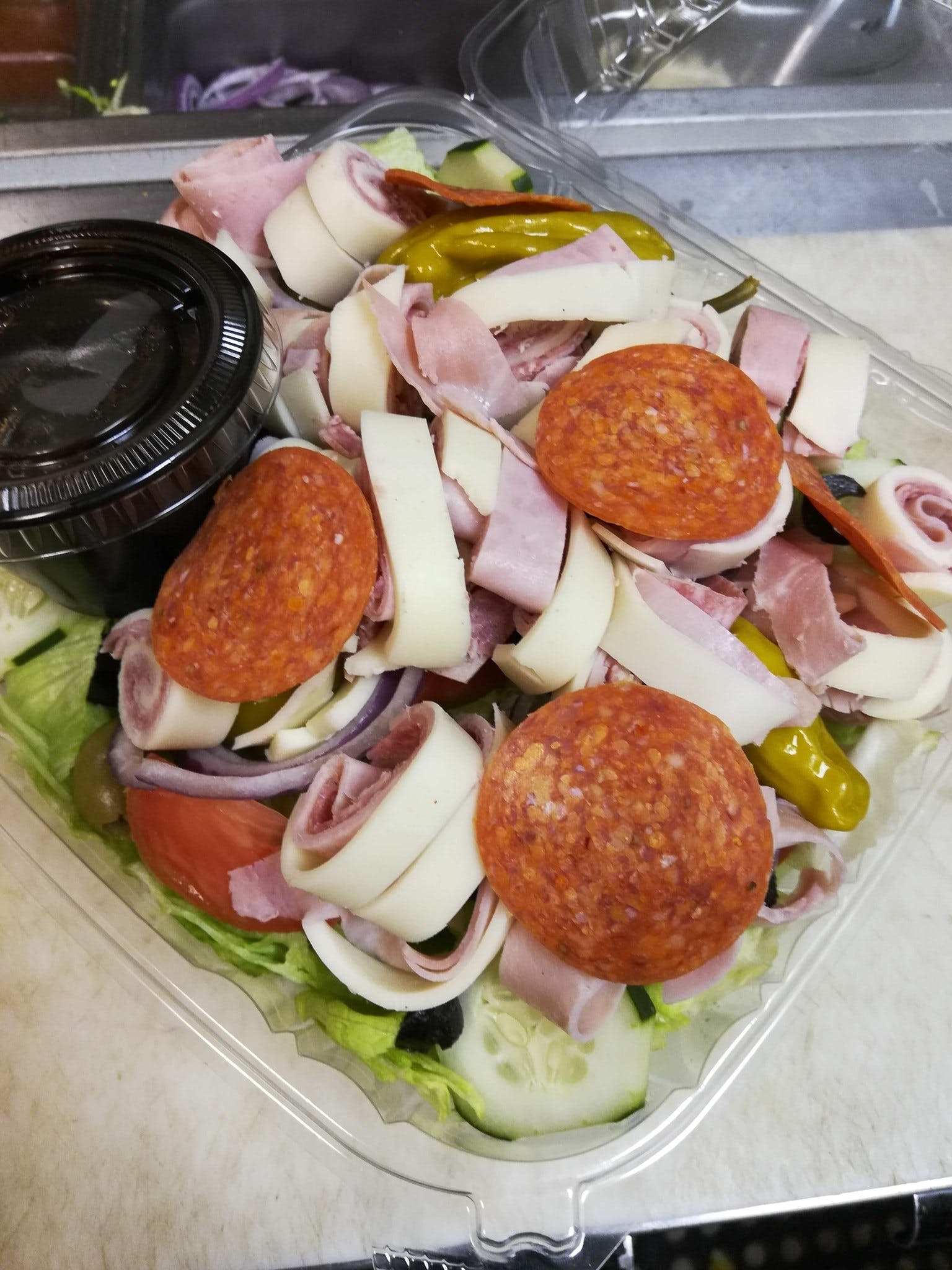 Order Antipasto Salad - Salad food online from Maria's Pizza Point Pleasant store, Point Pleasant on bringmethat.com