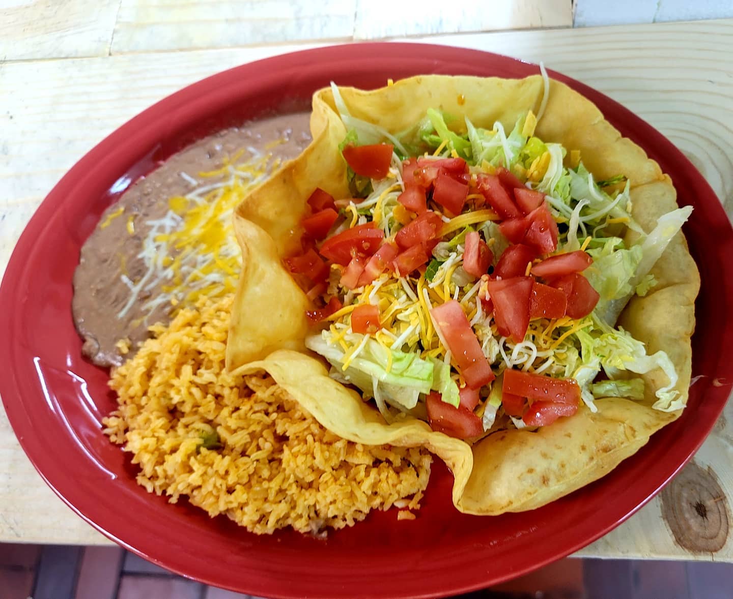 Order 26. Taco Salad Combo food online from Chapala Mexican Kitchen store, Oklahoma City on bringmethat.com